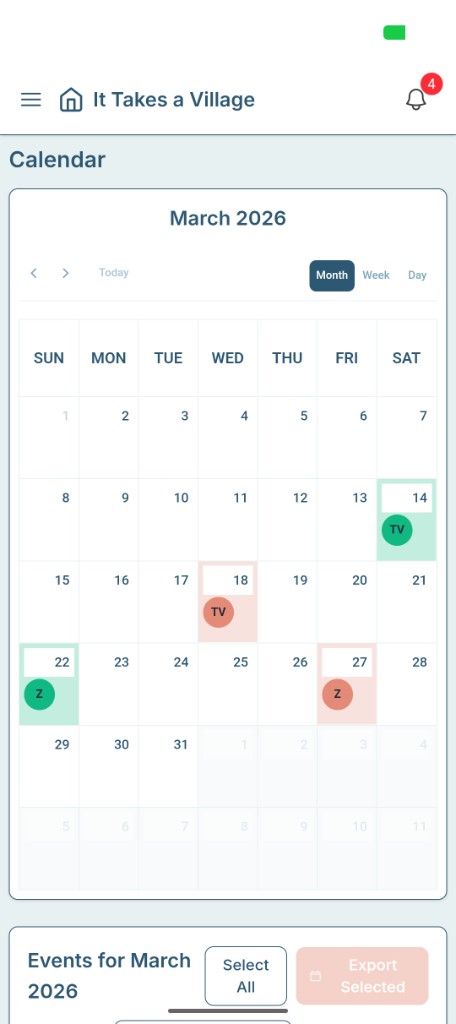 Shared calendar